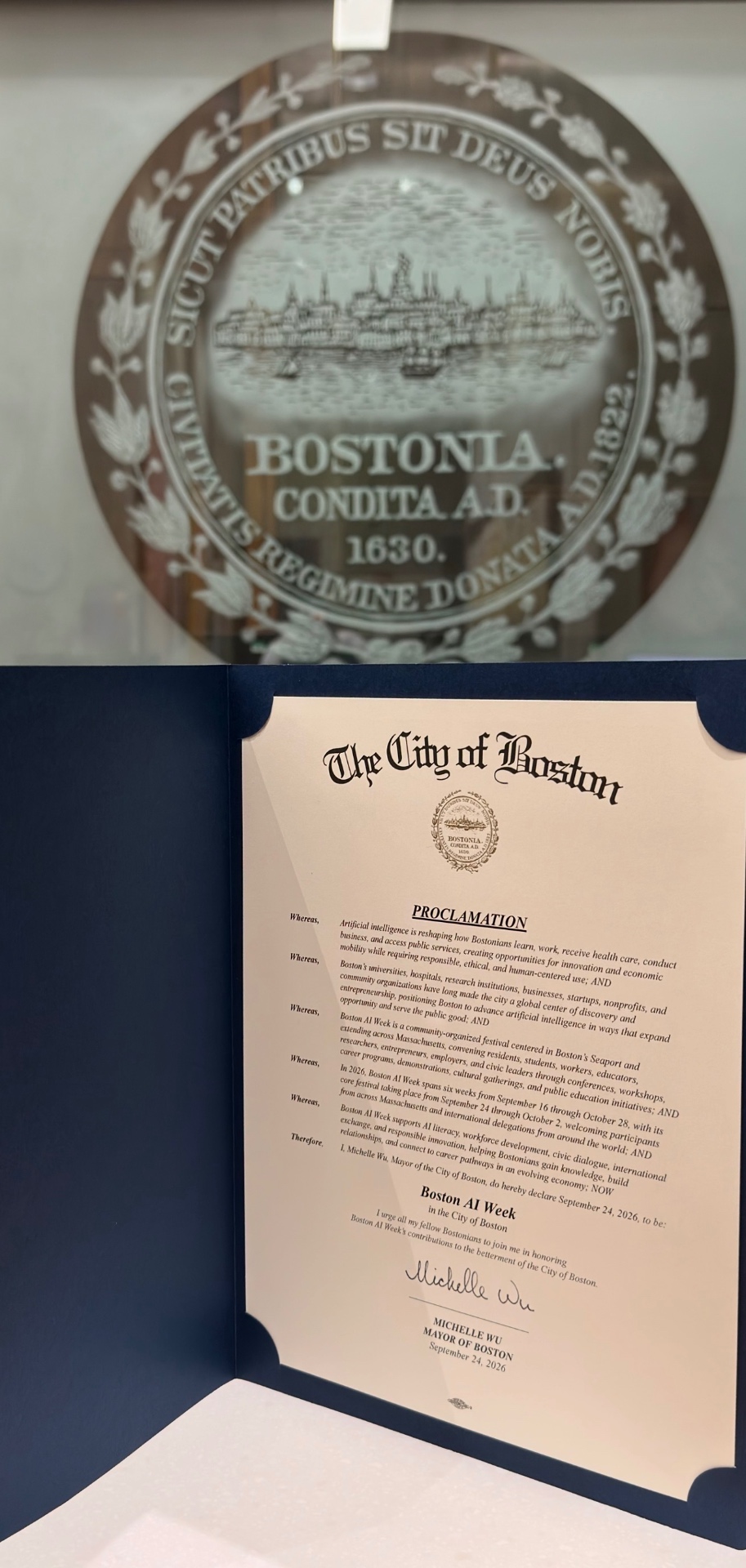 Boston AI Week Mayoral Proclamation from Mayor Michelle Wu