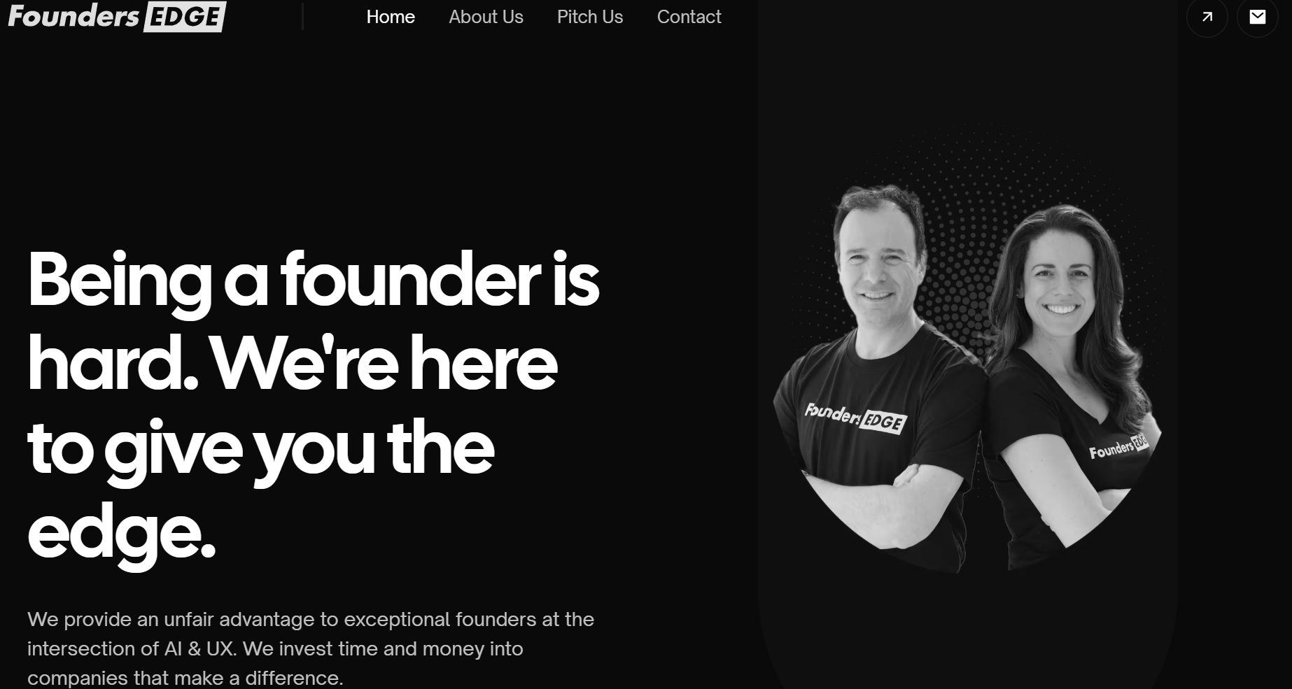 FoundersEdge homepage screenshot