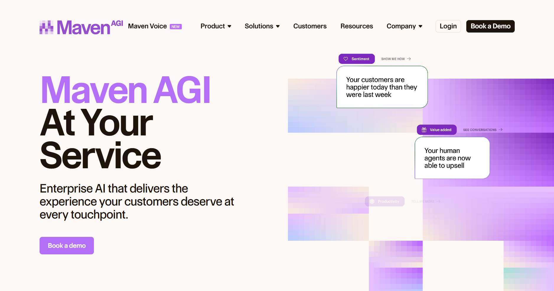 Maven AGI homepage screenshot
