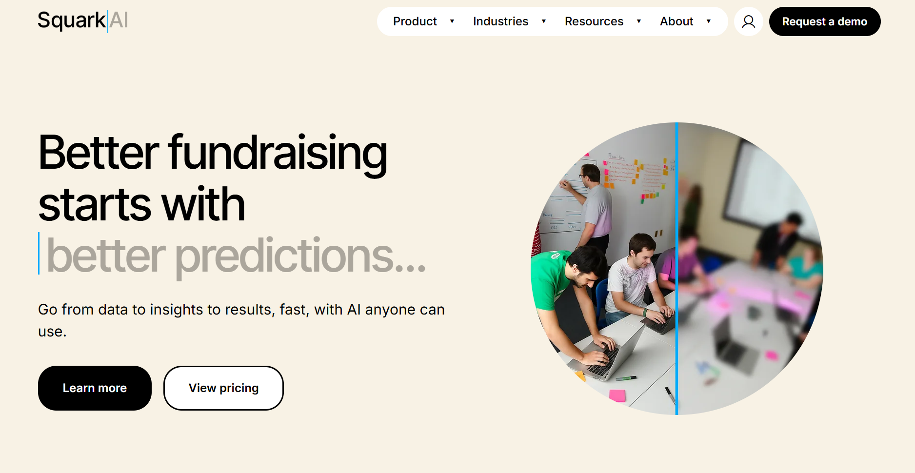 Squark AI homepage screenshot